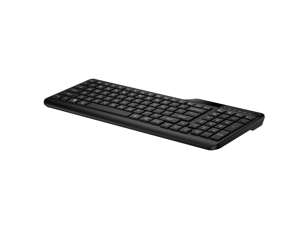 HP 475 - Tastatur - Dual-Mode, Multi-Device, kompakt, 2-Zonen-Layout, geringer Tastenhub, 12 programmierbare Tasten - kabellos - 2.4 GHz, Bluetooth 5.3 - Deutsch - Jet Black